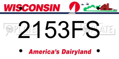 2153FS Wisconsin License Plate