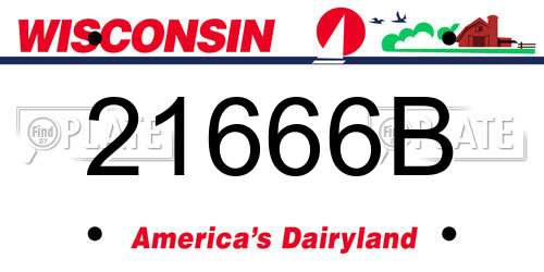 21666B Wisconsin License Plate