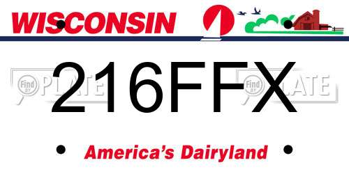 216FFX Wisconsin License Plate