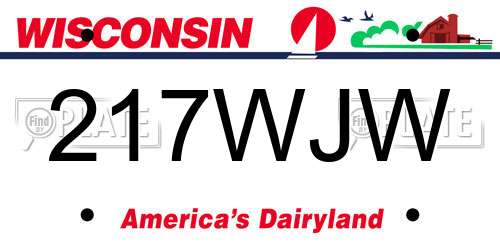 217WJW Wisconsin License Plate