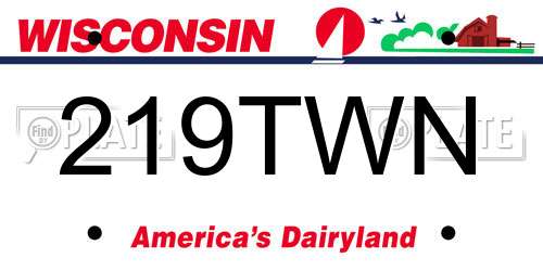 219TWN Wisconsin License Plate