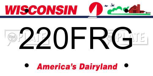 220FRG Wisconsin License Plate