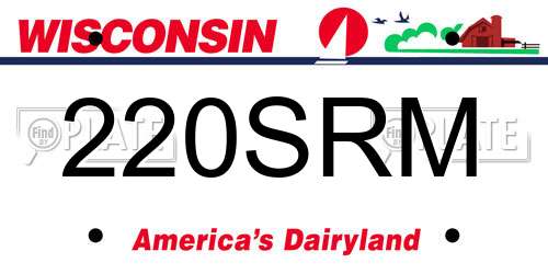 220SRM Wisconsin License Plate
