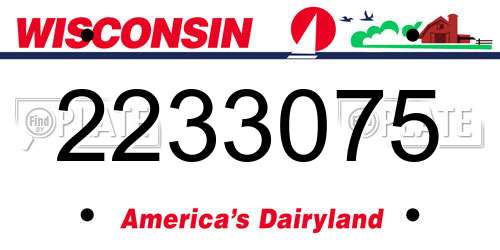 2233075 Wisconsin License Plate