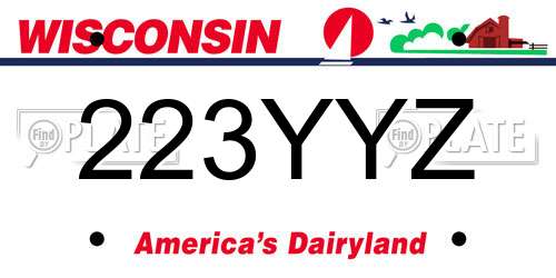 223YYZ Wisconsin License Plate