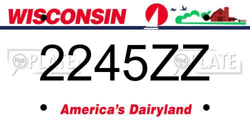 2245ZZ Wisconsin License Plate