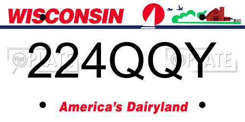 224QQY Wisconsin License Plate
