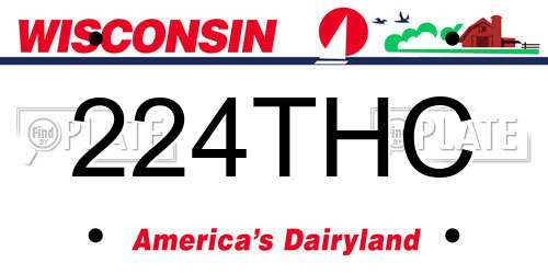 224THC Wisconsin License Plate