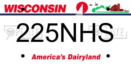 225NHS Wisconsin License Plate