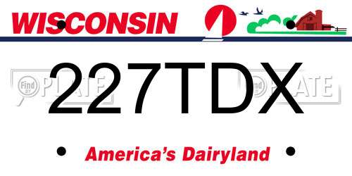 227TDX Wisconsin License Plate