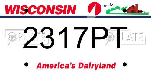 2317PT Wisconsin License Plate