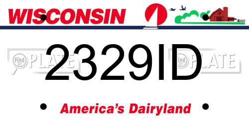 2329ID Wisconsin License Plate