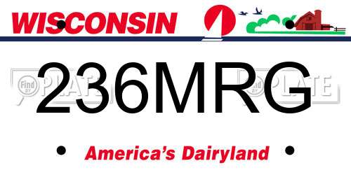 236MRG Wisconsin License Plate