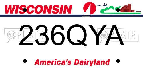 236QYA Wisconsin License Plate