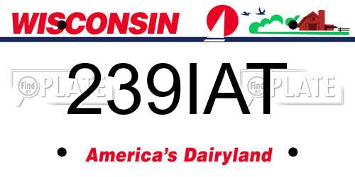 239IAT Wisconsin License Plate