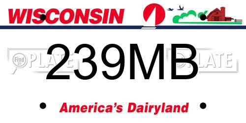 239MB Wisconsin License Plate