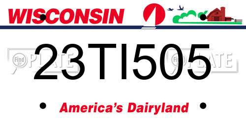 23TI505 Wisconsin License Plate