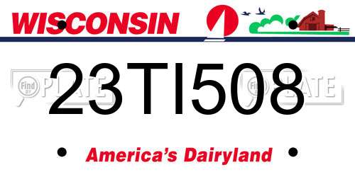 23TI508 Wisconsin License Plate