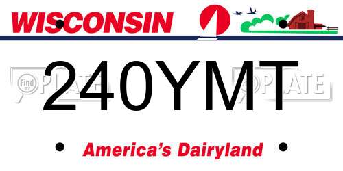 240YMT Wisconsin License Plate