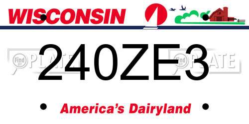 240ZE3 Wisconsin License Plate