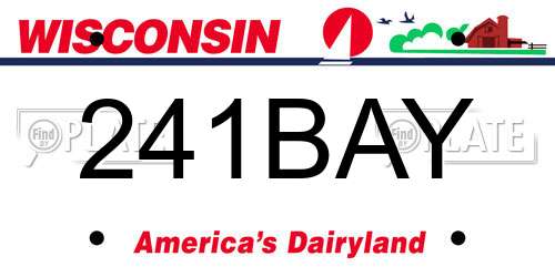 241BAY Wisconsin License Plate