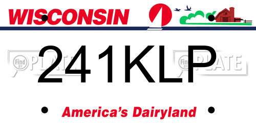 241KLP Wisconsin License Plate