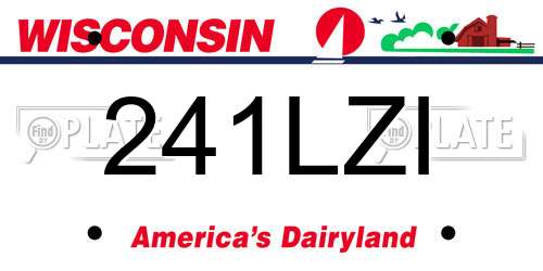 241LZI Wisconsin License Plate