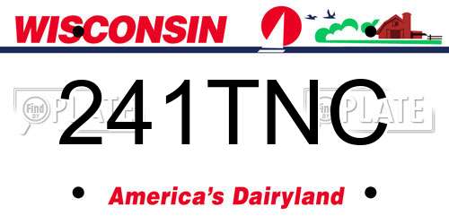 241TNC Wisconsin License Plate
