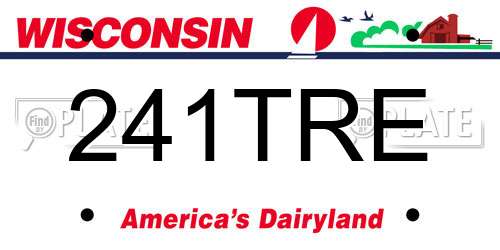 241TRE Wisconsin License Plate