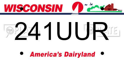 241UUR Wisconsin License Plate