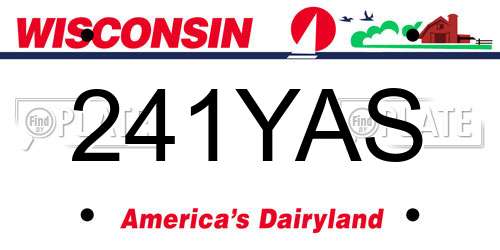 241YAS Wisconsin License Plate