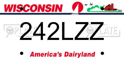 242LZZ Wisconsin License Plate