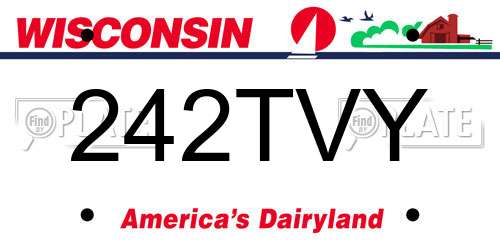 242TVY Wisconsin License Plate