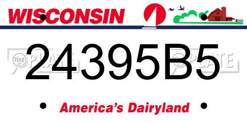 24395B5 Wisconsin License Plate