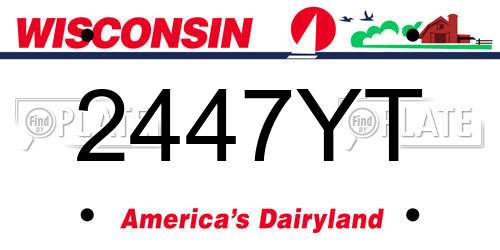 2447YT Wisconsin License Plate