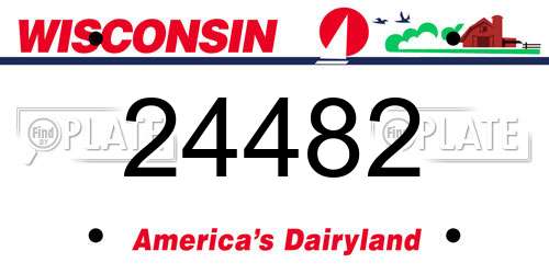 24482 Wisconsin License Plate