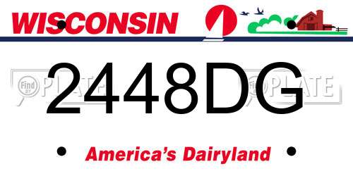 2448DG Wisconsin License Plate