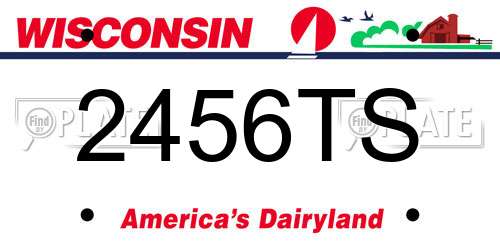 2456TS Wisconsin License Plate