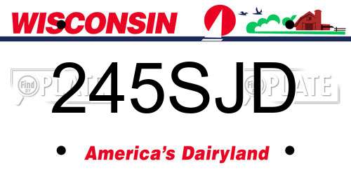 245SJD Wisconsin License Plate