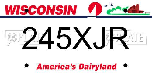 245XJR Wisconsin License Plate