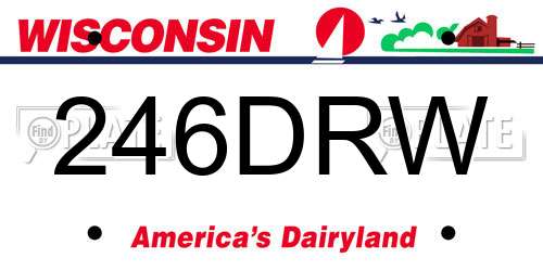 246DRW Wisconsin License Plate