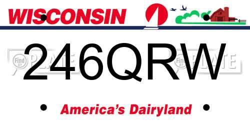 246QRW Wisconsin License Plate