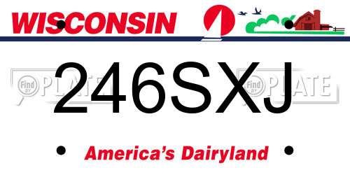 246SXJ Wisconsin License Plate