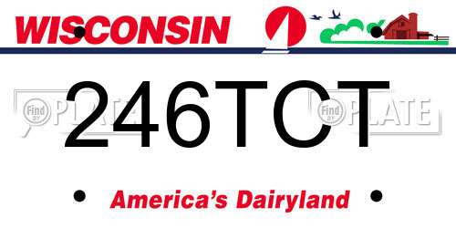 246TCT Wisconsin License Plate