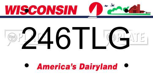 246TLG Wisconsin License Plate