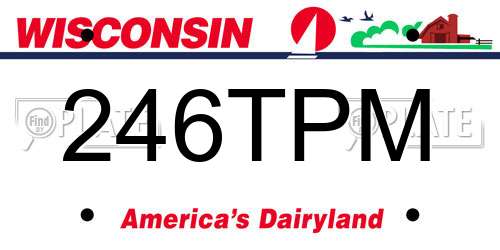 246TPM Wisconsin License Plate