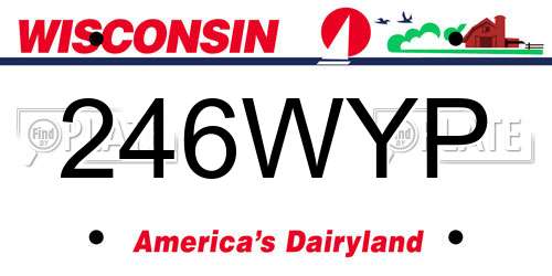 246WYP Wisconsin License Plate