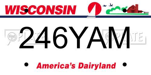 246YAM Wisconsin License Plate