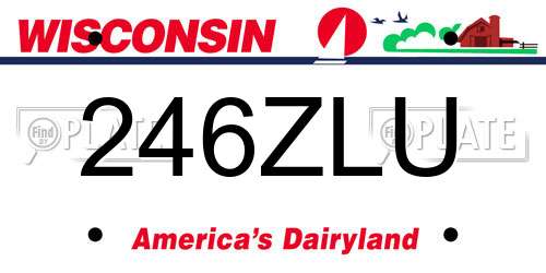 246ZLU Wisconsin License Plate