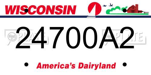 24700A2 Wisconsin License Plate
